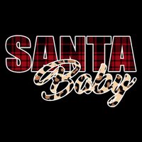 Santa Baby Leopard Christmas Pattern Logo Hoodie