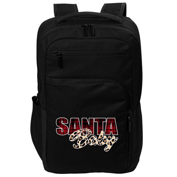 Santa Baby Leopard Christmas Pattern Logo Impact Tech Backpack