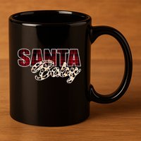 Santa Baby Leopard Christmas Pattern Logo 11oz C Handle Ceramic Mug