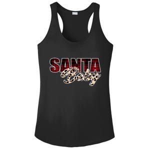 Santa Baby Leopard Christmas Pattern Logo Ladies PosiCharge Competitor Racerback Tank