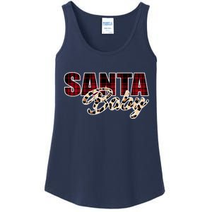 Santa Baby Leopard Christmas Pattern Logo Ladies Essential Tank