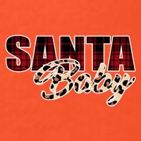 Santa Baby Leopard Christmas Pattern Logo T-Shirt