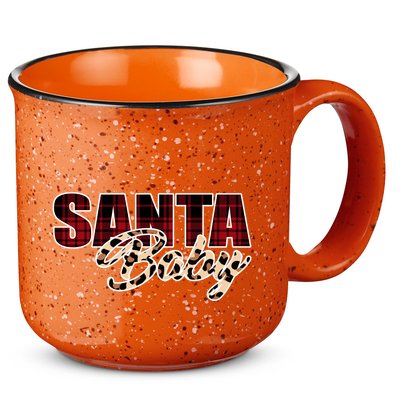 Santa Baby Leopard Christmas Pattern Logo 15oz Campfire Ceramic Mug