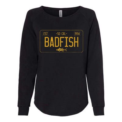 SoCal Badfish License Plate Womens California Wash Sweatshirt