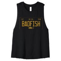 SoCal Badfish License Plate Women's Racerback Cropped Tank