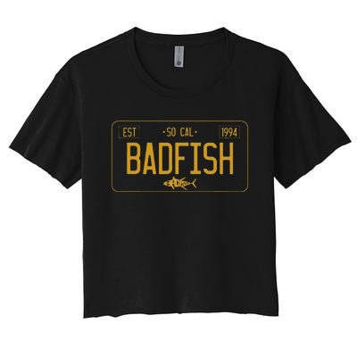 SoCal Badfish License Plate Women's Crop Top Tee