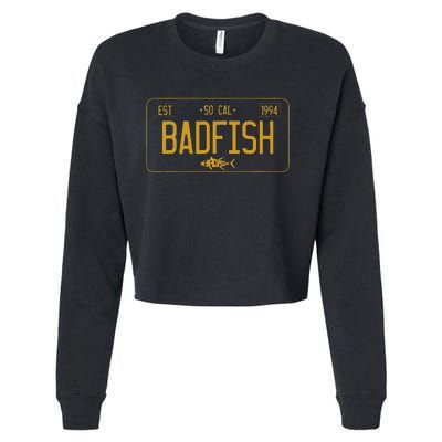 SoCal Badfish License Plate Cropped Pullover Crew