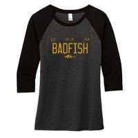 SoCal Badfish License Plate Women's Tri-Blend 3/4-Sleeve Raglan Shirt