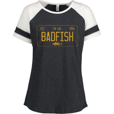 SoCal Badfish License Plate Enza Ladies Jersey Colorblock Tee