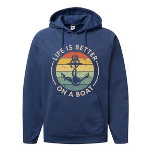 Sailor Boat Life Is Better On A Boat Performance Fleece Hoodie