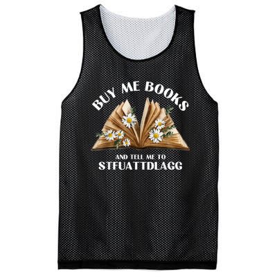 Spicy Book Lover, Buy Me Books And Tell Me To STFUATTDLAGG Funny Trending Mesh Reversible Basketball Jersey Tank