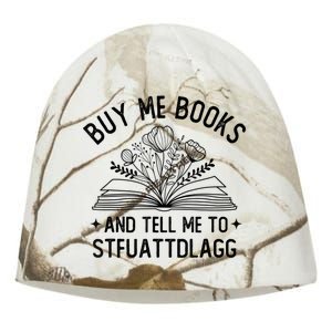 Spicy Book Lover, Buy Me Books And Tell Me To STFUATTDLAGG Funny Trending Kati - Camo Knit Beanie