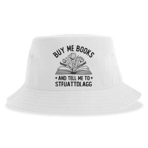 Spicy Book Lover, Buy Me Books And Tell Me To STFUATTDLAGG Funny Trending Sustainable Bucket Hat