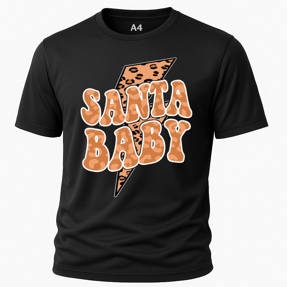 Santa Baby Lightning Cheetah Christmas Cooling Performance Crew T-Shirt