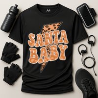 Santa Baby Lightning Cheetah Christmas Cooling Performance Crew T-Shirt