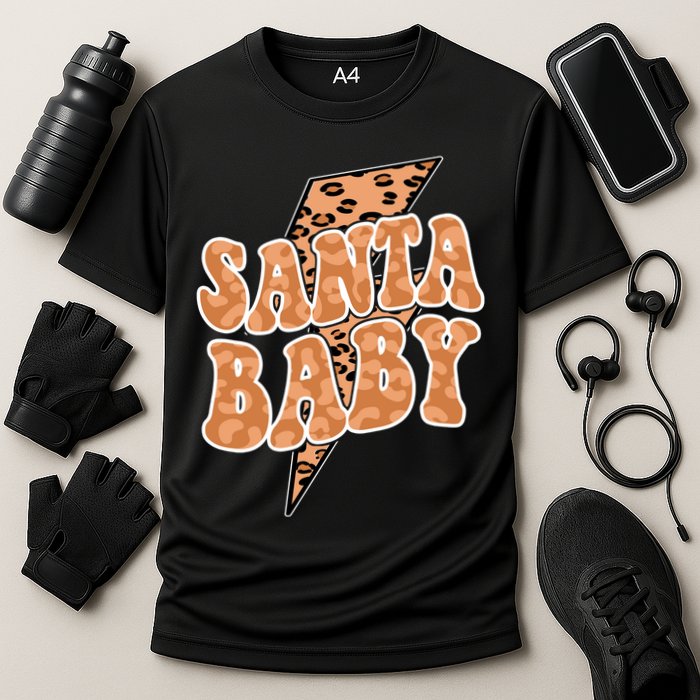 Santa Baby Lightning Cheetah Christmas Cooling Performance Crew T-Shirt