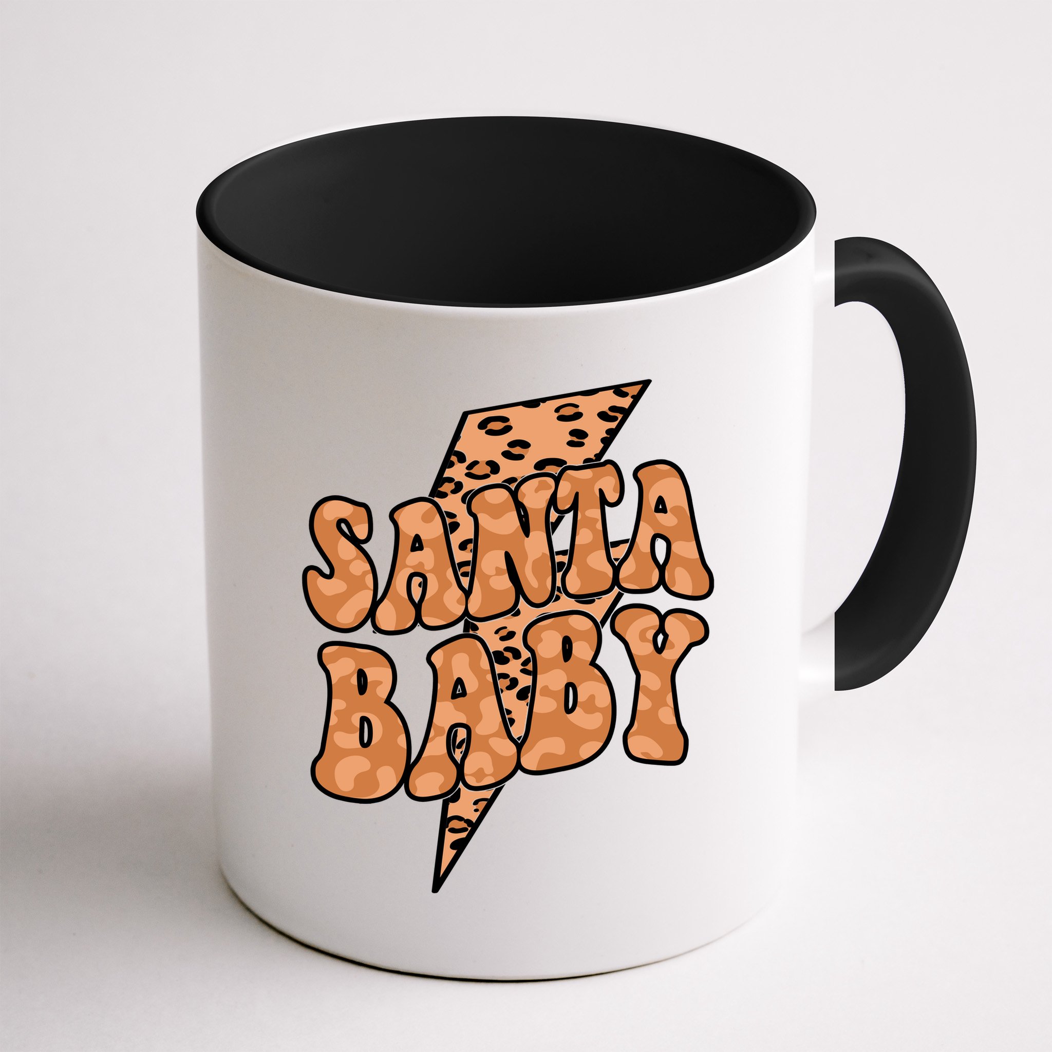Santa Baby Lightning Cheetah Christmas Mug
