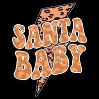 Santa Baby Lightning Cheetah Christmas Flat Bill Trucker Hat