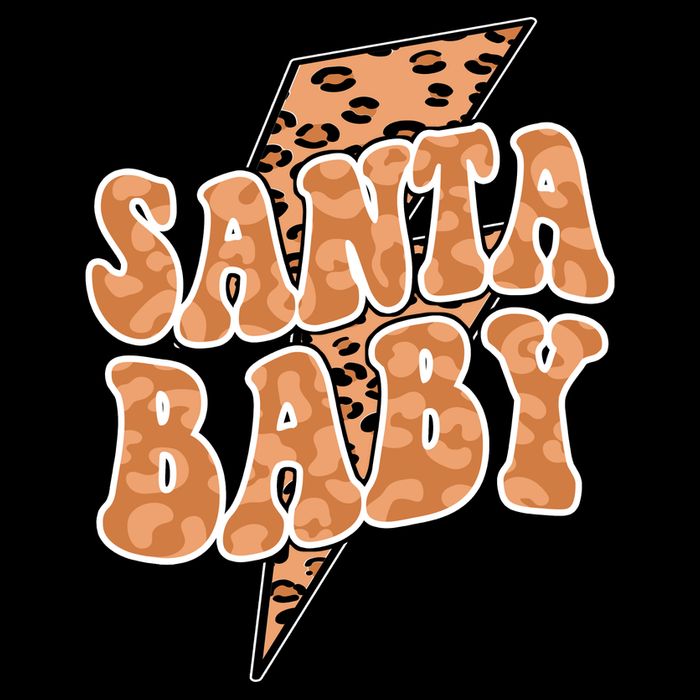 Santa Baby Lightning Cheetah Christmas Flat Bill Trucker Hat
