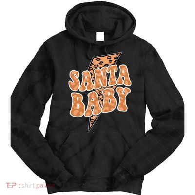 Santa Baby Lightning Cheetah Christmas Tie Dye Hoodie