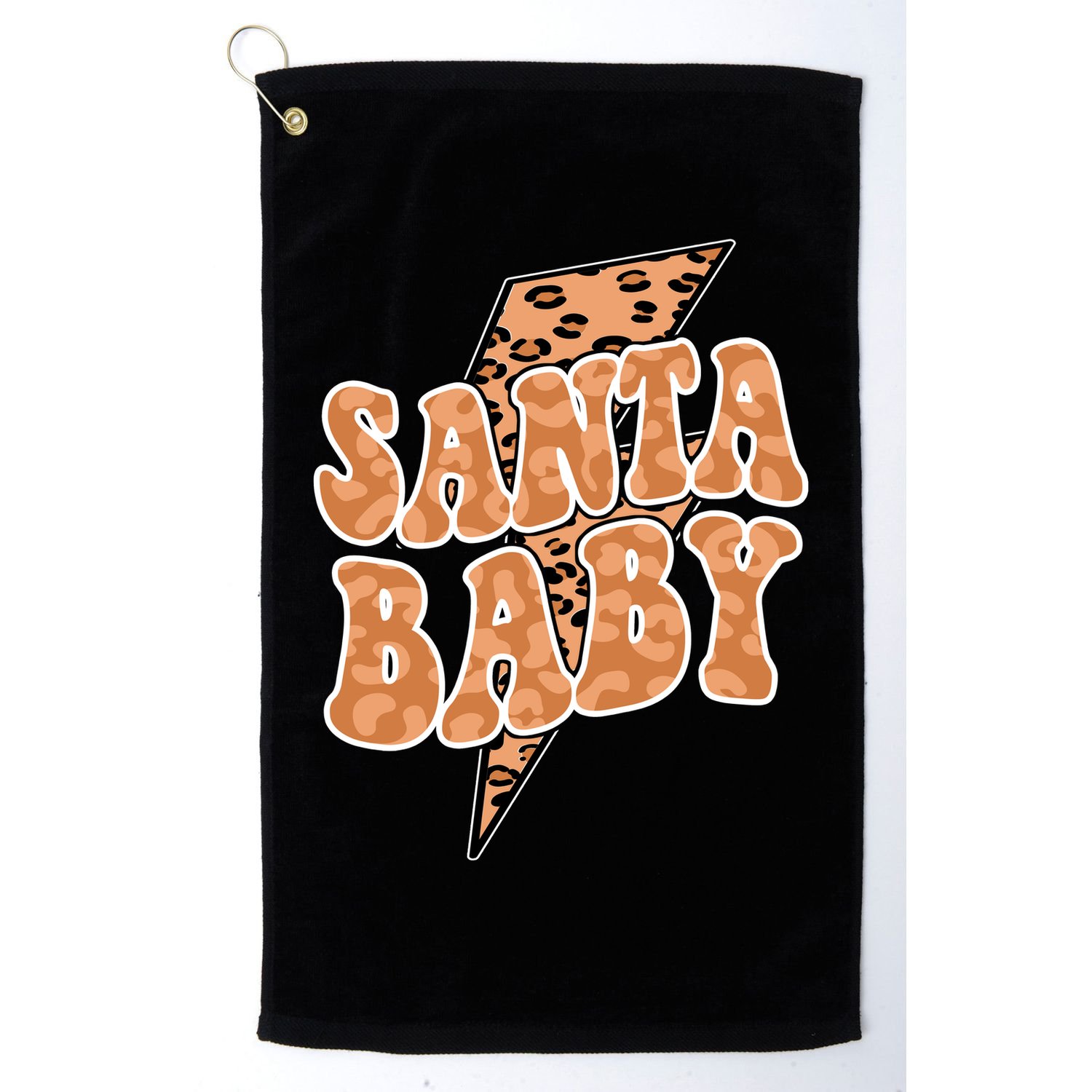 Santa Baby Lightning Cheetah Christmas Golf Towel
