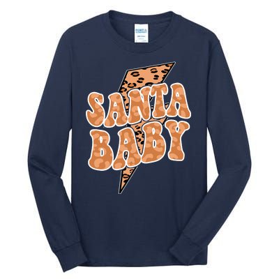 Santa Baby Lightning Cheetah Christmas Tall Long Sleeve T-Shirt