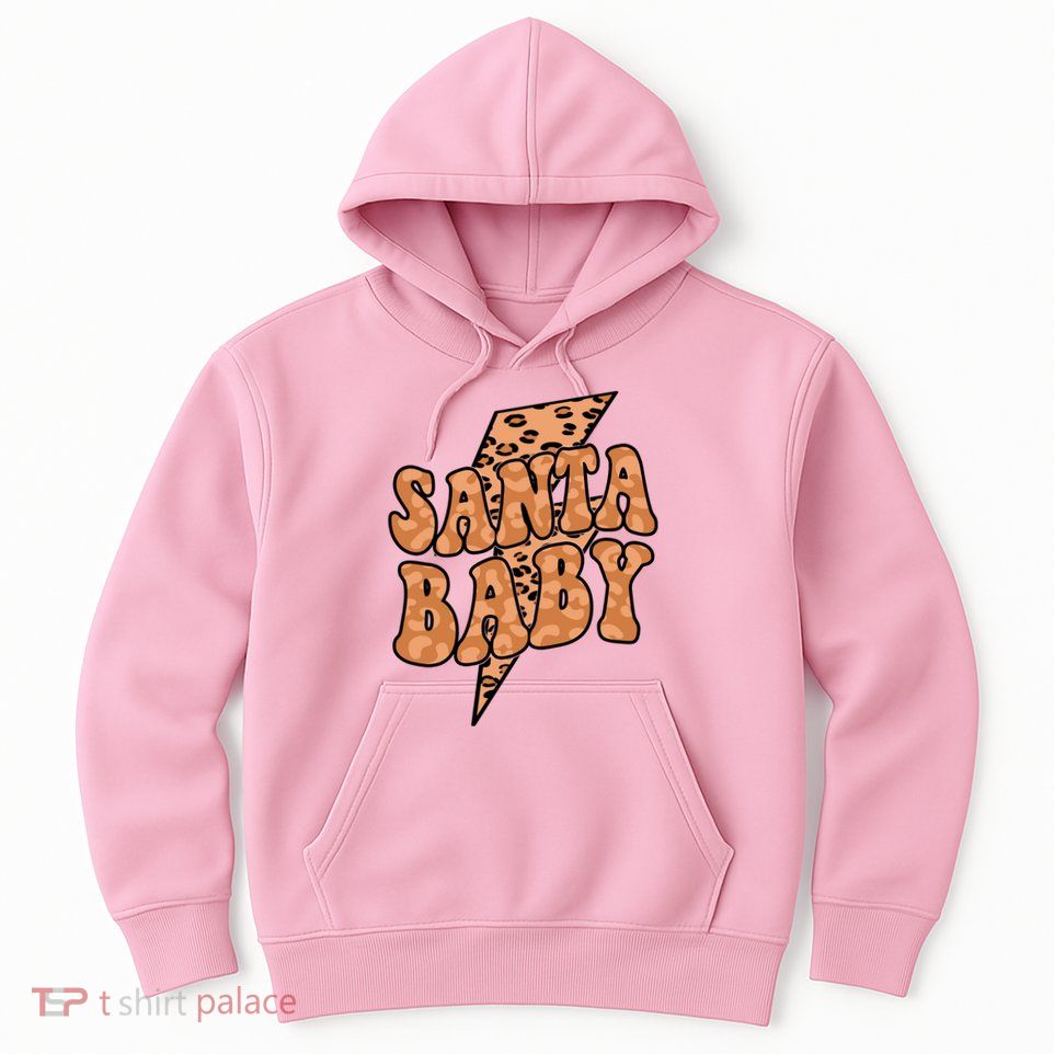 Santa Baby Lightning Cheetah Christmas Hoodie
