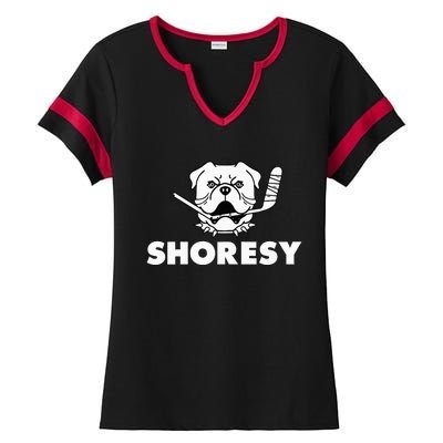 Shoresy Bulldogs Logo Ladies Halftime Notch Neck Tee