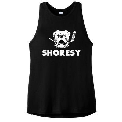 Shoresy Bulldogs Logo Ladies PosiCharge Tri-Blend Wicking Tank