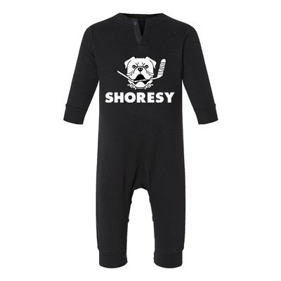 Shoresy Bulldogs Logo Infant Fleece One Piece