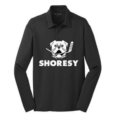 Shoresy Bulldogs Logo Silk Touch Performance Long Sleeve Polo