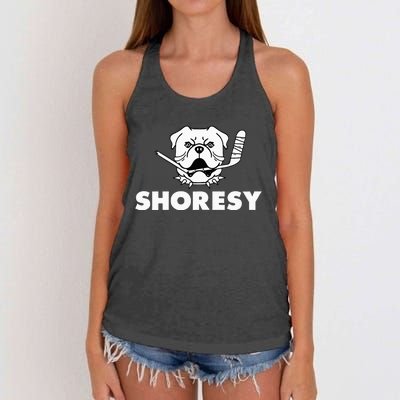 Shoresy Bulldogs Logo Women's Knotted Racerback Tank