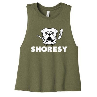 Shoresy Bulldogs Logo Women's Racerback Cropped Tank