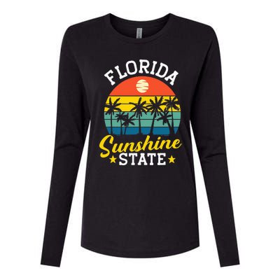 Summer Beach Lover Florida Sunshine State Womens Cotton Relaxed Long Sleeve T-Shirt