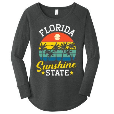 Summer Beach Lover Florida Sunshine State Women's Perfect Tri Tunic Long Sleeve Shirt