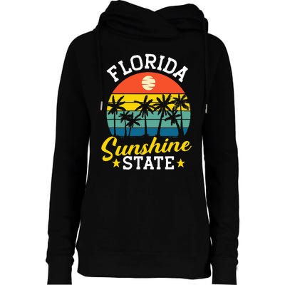 Summer Beach Lover Florida Sunshine State Womens Funnel Neck Pullover Hood