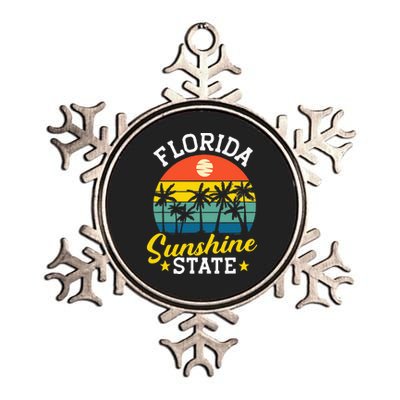 Summer Beach Lover Florida Sunshine State Metallic Star Ornament