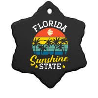 Summer Beach Lover Florida Sunshine State Ceramic Star Ornament