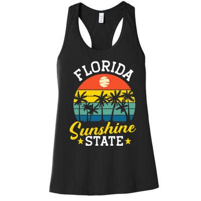 Summer Beach Lover Florida Sunshine State Women's Racerback Tank