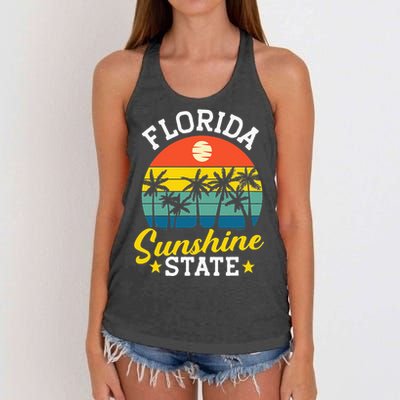 Summer Beach Lover Florida Sunshine State Women's Knotted Racerback Tank