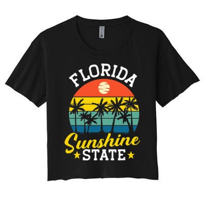 Summer Beach Lover Florida Sunshine State Women's Crop Top Tee