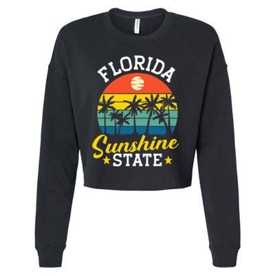 Summer Beach Lover Florida Sunshine State Cropped Pullover Crew