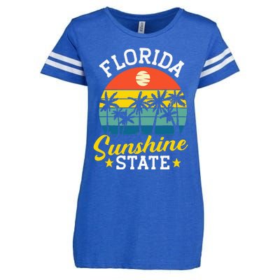 Summer Beach Lover Florida Sunshine State Enza Ladies Jersey Football T-Shirt