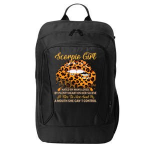 Scorpio Birthday Leopard Sexy Lip Zodiac Cool Gift City Backpack