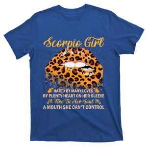 Scorpio Birthday Leopard Sexy Lip Zodiac Cool Gift T-Shirt