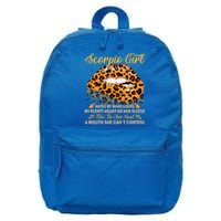 Scorpio Birthday Leopard Sexy Lip Zodiac Cool Gift 16 in Basic Backpack