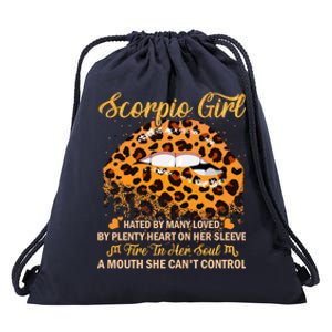 Scorpio Birthday Leopard Sexy Lip Zodiac Cool Gift Drawstring Bag