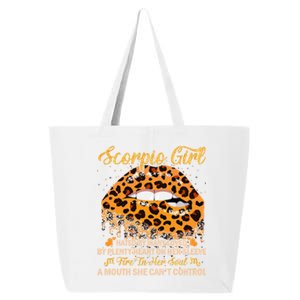 Scorpio Birthday Leopard Sexy Lip Zodiac Cool Gift 25L Jumbo Tote