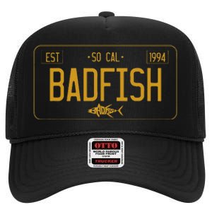 Socal Badfish License Plate High Crown Mesh Back Trucker Hat