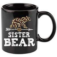 Sister Bear Leopard 11oz C Handle Ceramic Mug